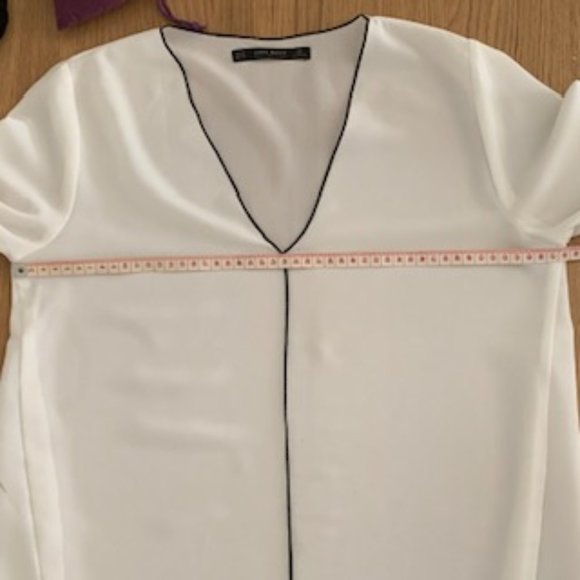 ZARA Cream blouse size M - Picture 7 of 9